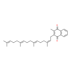 ChemSpider 2D Image | 2-Methyl-3-[(2Z,6E,10E)-3,7,11,15-tetramethyl-2,6,10,14-hexadecatetraen-1-yl]-1,4-naphthoquinone | C31H40O2