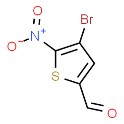 ChemSpider 2D Image | 4-Bromo-5-nitro-2-thiophenecarbaldehyde | C5H2BrNO3S