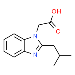 ChemSpider 2D Image | (2-Isobutyl-1H-benzimidazol-1-yl)acetic acid | C13H16N2O2