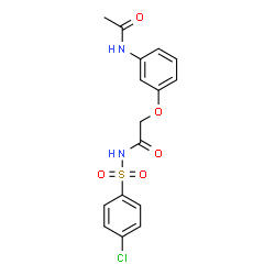 ChemSpider 2D Image | 2-(3-Acetamidophenoxy)-N-[(4-chlorophenyl)sulfonyl]acetamide | C16H15ClN2O5S