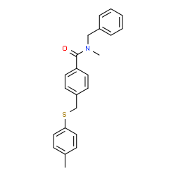 ChemSpider 2D Image | N-Benzyl-N-methyl-4-{[(4-methylphenyl)sulfanyl]methyl}benzamide | C23H23NOS