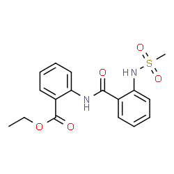 ChemSpider 2D Image | Ethyl 2-({2-[(methylsulfonyl)amino]benzoyl}amino)benzoate | C17H18N2O5S