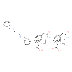 ChemSpider 2D Image | Ethylenediamine, N,N'-dibenzyl-, bis(3,3-dimethyl-7-oxo-6-(2-phenylacetamido)-4-thia-1-azabicyclo(3.2.0)heptane-2-carboxylate) | C48H56N6O8S2