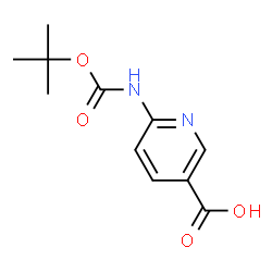 ChemSpider 2D Image | 6-[(tert-Butoxycarbonyl)amino]nicotinic acid | C11H14N2O4