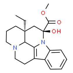 ChemSpider 2D Image | Methyl (3xi,14beta,16alpha)-14-hydroxy-14,15-dihydroeburnamenine-14-carboxylate | C21H26N2O3