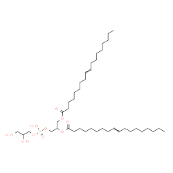 ChemSpider 2D Image | 3-{[(2,3-Dihydroxypropoxy)(hydroxy)phosphoryl]oxy}-2-(oleoyloxy)propyl 9-octadecenoate | C42H79O10P
