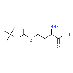 ChemSpider 2D Image | 2-Amino-4-[(tert-butoxycarbonyl)amino]butanoic acid | C9H18N2O4
