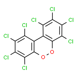 ChemSpider 2D Image | 1,2,3,4,7,8,9,10-octachlorodibenzo(c,e)(1,2)dioxin | C12Cl8O2