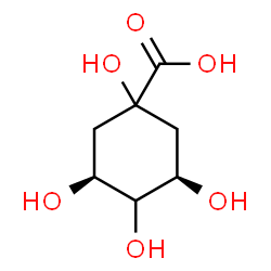 ChemSpider 2D Image | (3R,5S)-1,3,4,5-Tetrahydroxycyclohexanecarboxylic acid | C7H12O6