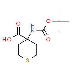 ChemSpider 2D Image | 4-(Boc-amino)tetrahydrothiopyran-4-carboxylic acid | C11H19NO4S
