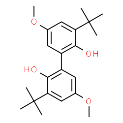 ChemSpider 2D Image | 3,3'-Di-tert-butyl-5,5'-dimethoxybiphenyl-2,2'-diol | C22H30O4
