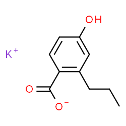 ChemSpider 2D Image | Potassium 4-hydroxy-2-propylbenzoate | C10H11KO3