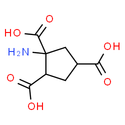 ChemSpider 2D Image | 1-Amino-1,2,4-cyclopentanetricarboxylic acid | C8H11NO6