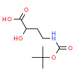 ChemSpider 2D Image | 2-Hydroxy-4-({[(2-methyl-2-propanyl)oxy]carbonyl}amino)butanoic acid | C9H17NO5