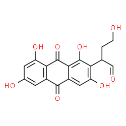 ChemSpider 2D Image | versiconal hydroxyaldehyde form | C18H14O8