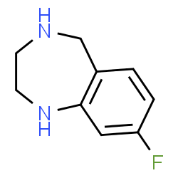 ChemSpider 2D Image | 8-Fluoro-2,3,4,5-tetrahydro-1H-1,4-benzodiazepine | C9H11FN2