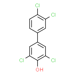 ChemSpider 2D Image | 3,3',4',5-Tetrachloro-4-biphenylol | C12H6Cl4O