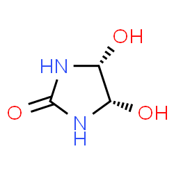 ChemSpider 2D Image | cis-4,5-dihydroxy-2-imidazolidinone | C3H6N2O3
