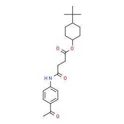 ChemSpider 2D Image | 4-(2-Methyl-2-propanyl)cyclohexyl 4-[(4-acetylphenyl)amino]-4-oxobutanoate | C22H31NO4