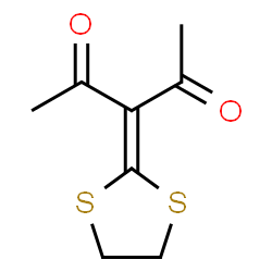 ChemSpider 2D Image | 3-(1,3-Dithiolan-2-ylidene)-2,4-pentanedione | C8H10O2S2