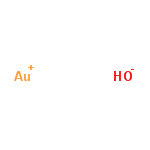 InChI=1/Au.H2O/h;1H2/q+1;/p-1