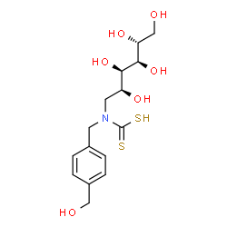 ChemSpider 2D Image | 1-Deoxy-1-{[4-(hydroxymethyl)benzyl](sulfanylcarbonothioyl)amino}-D-glucitol | C15H23NO6S2