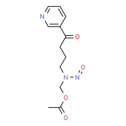 ChemSpider 2D Image | 4-[(Acetoxymethyl)nitrosamino]-1-(3-pyridyl)-1-butanone | C12H15N3O4