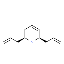 ChemSpider 2D Image | (2S,6R)-2,6-Diallyl-4-methyl-1,2,3,6-tetrahydropyridine | C12H19N