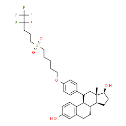 ChemSpider 2D Image | (17beta)-11-[4-({5-[(4,4,5,5,5-Pentafluoropentyl)sulfonyl]pentyl}oxy)phenyl]estra-1,3,5(10)-triene-3,17-diol | C34H43F5O5S