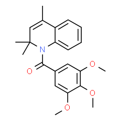 ChemSpider 2D Image | (3,4,5-Trimethoxyphenyl)(2,2,4-trimethyl-1(2H)-quinolinyl)methanone | C22H25NO4
