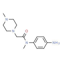 ChemSpider 2D Image | n-(4-aminophenyl)-n,4-dimethyl-1-piperazineacetamide | C14H22N4O