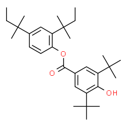 ChemSpider 2D Image | 2,4-Bis(2-methyl-2-butanyl)phenyl 4-hydroxy-3,5-bis(2-methyl-2-propanyl)benzoate | C31H46O3