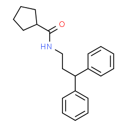 ChemSpider 2D Image | N-(3,3-Diphenylpropyl)cyclopentanecarboxamide | C21H25NO