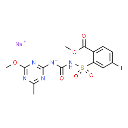 ChemSpider 2D Image | iodosulfuron-methyl-sodium | C14H13IN5NaO6S