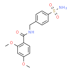 ChemSpider 2D Image | 2,4-Dimethoxy-N-(4-sulfamoylbenzyl)benzamide | C16H18N2O5S