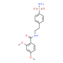 ChemSpider 2D Image | 2,4-Dimethoxy-N-[2-(4-sulfamoylphenyl)ethyl]benzamide | C17H20N2O5S