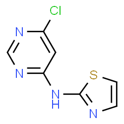 ChemSpider 2D Image | 6-Chloro-N-(1,3-thiazol-2-yl)-4-pyrimidinamine | C7H5ClN4S
