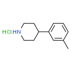 ChemSpider 2D Image | 4-(3-Methylphenyl)piperidine hydrochloride | C12H18ClN