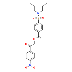 ChemSpider 2D Image | 2-(4-Nitrophenyl)-2-oxoethyl 4-(dipropylsulfamoyl)benzoate | C21H24N2O7S