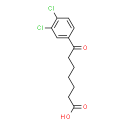 ChemSpider 2D Image | 7-(3,4-Dichlorophenyl)-7-oxoheptanoic acid | C13H14Cl2O3