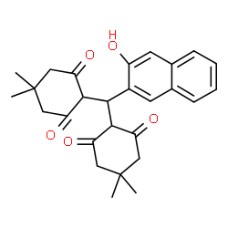 ChemSpider 2D Image | 2,2'-[(3-Hydroxy-2-naphthyl)methylene]bis(5,5-dimethyl-1,3-cyclohexanedione) | C27H30O5