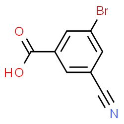 ChemSpider 2D Image | 3-Bromo-5-cyanobenzoic acid | C8H4BrNO2