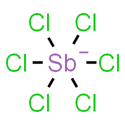 ChemSpider 2D Image | Hexachloroantimonate(1-) | Cl6Sb
