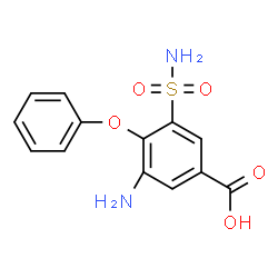 ChemSpider 2D Image | 3-Amino-4-phenoxy-5-sulfamoylbenoic acid | C13H12N2O5S