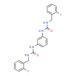 ChemSpider 2D Image | 1,1'-(1,3-Phenylene)bis[3-(2-fluorobenzyl)urea] | C22H20F2N4O2