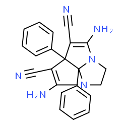ChemSpider 2D Image | 2,5-Diamino-6a,6b-diphenyl-3,4,6a,6b-tetrahydro-2a,4a-diazacyclopenta[cd]pentalene-1,6-dicarbonitrile | C22H18N6
