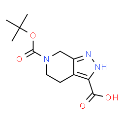 ChemSpider 2D Image | 6-Boc-1,4,5,7-tetrahydropyrazolo[3,4-c]pyridine-3-carboxylic acid | C12H17N3O4