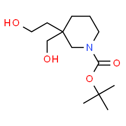 ChemSpider 2D Image | tert-Butyl 3-(2-hydroxyethyl)-3-(hydroxymethyl)piperidine-1-carboxylate | C13H25NO4
