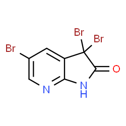 ChemSpider 2D Image | 3,3,5-Tribromo-1H-pyrrolo[2,3-b]pyridin-2-one | C7H3Br3N2O
