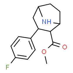ChemSpider 2D Image | Methyl 3-(4-fluorophenyl)-8-azabicyclo[3.2.1]octane-2-carboxylate | C15H18FNO2